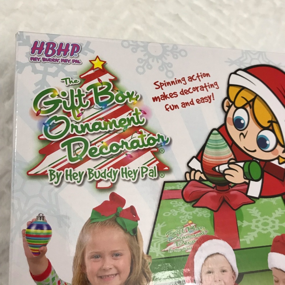 Gift Box Ornament Decorator Christmas Holiday Craft Spinning hey buddy hey pal - Picture 3 of 9